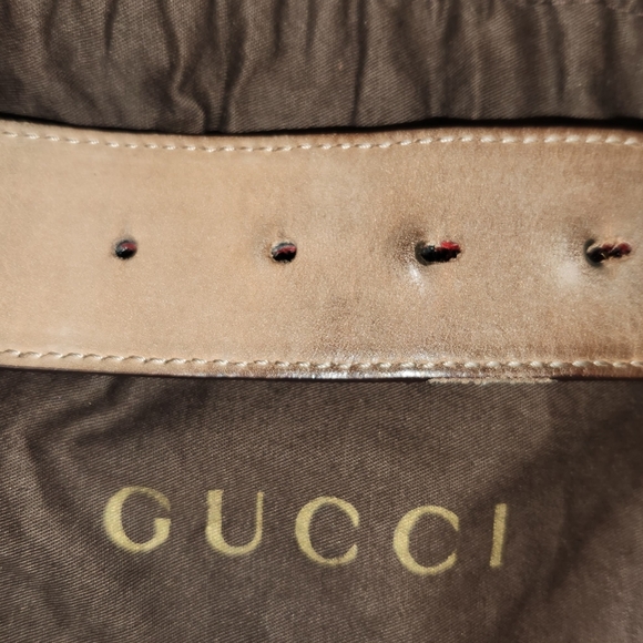 Gucci Hi-top leather sneakers with matching belt set. Size 100/40 - Picture 14 of 16